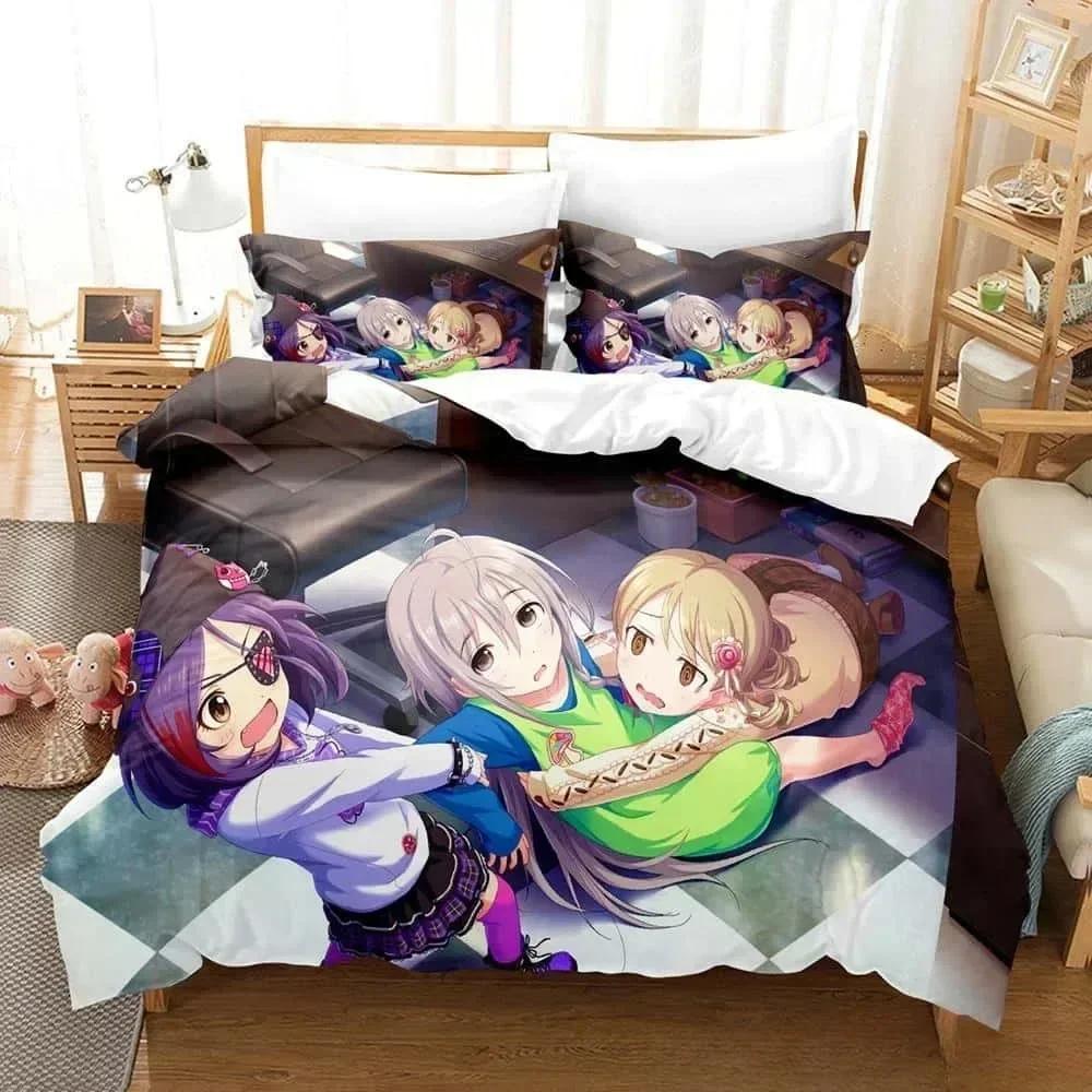 Comforter The Idolm@Ster Cinderella Girls Starlight Stage Bedding Set Printed With Soft Queen King Bedclothes Home