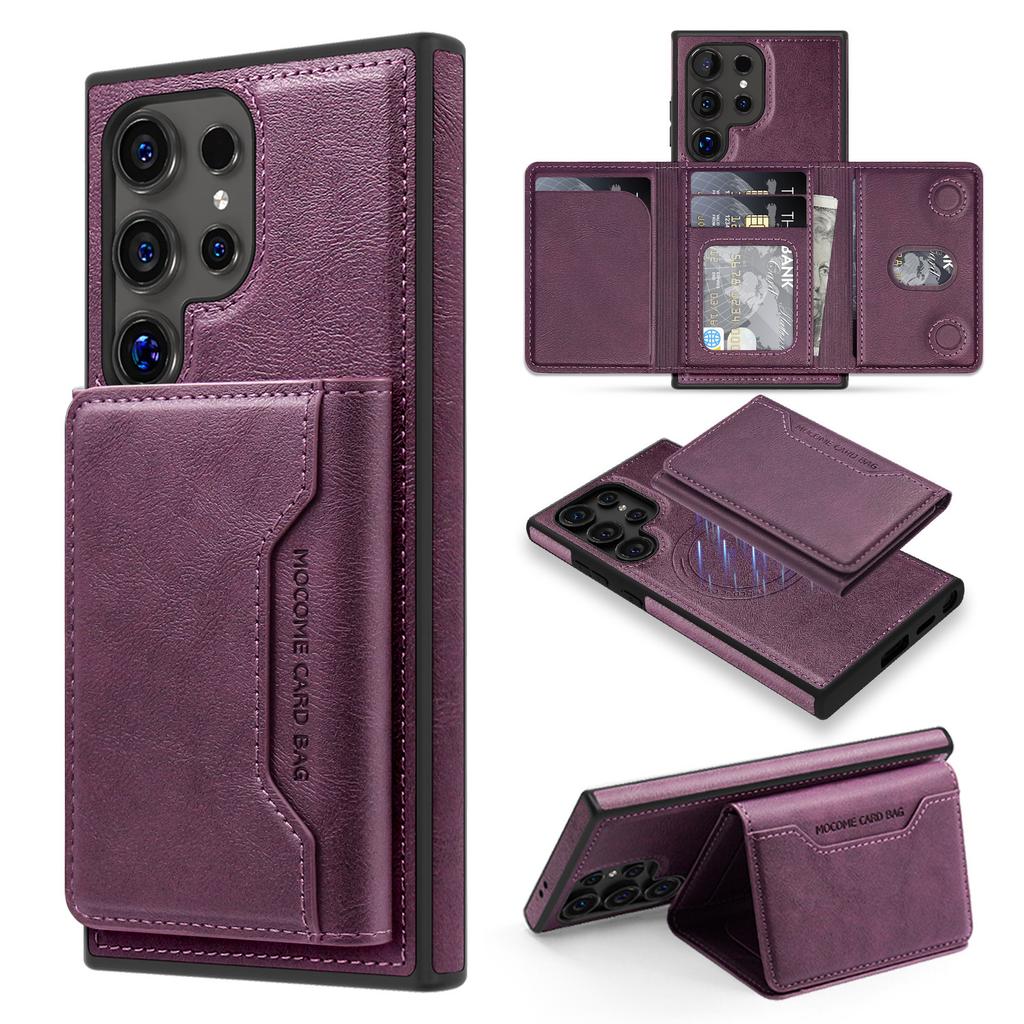 Suitable for Samsung S25 Ultra Mobile Phone Case S24 Multi Functional Powerful Magnetic Card Cover S23 Protection Case