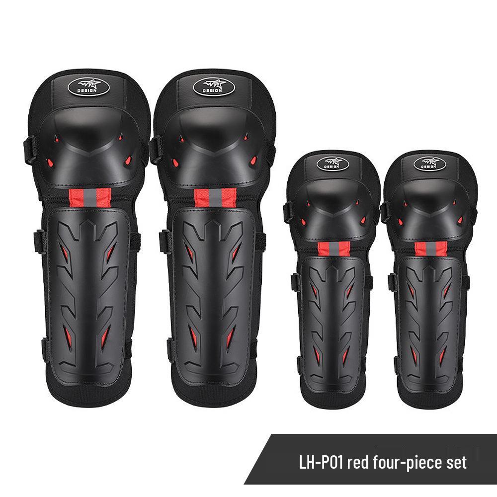 PRO X Motorcycle Anti-Fall Stainless Steel Knee & Elbow Pads Set for Off-Road Riding