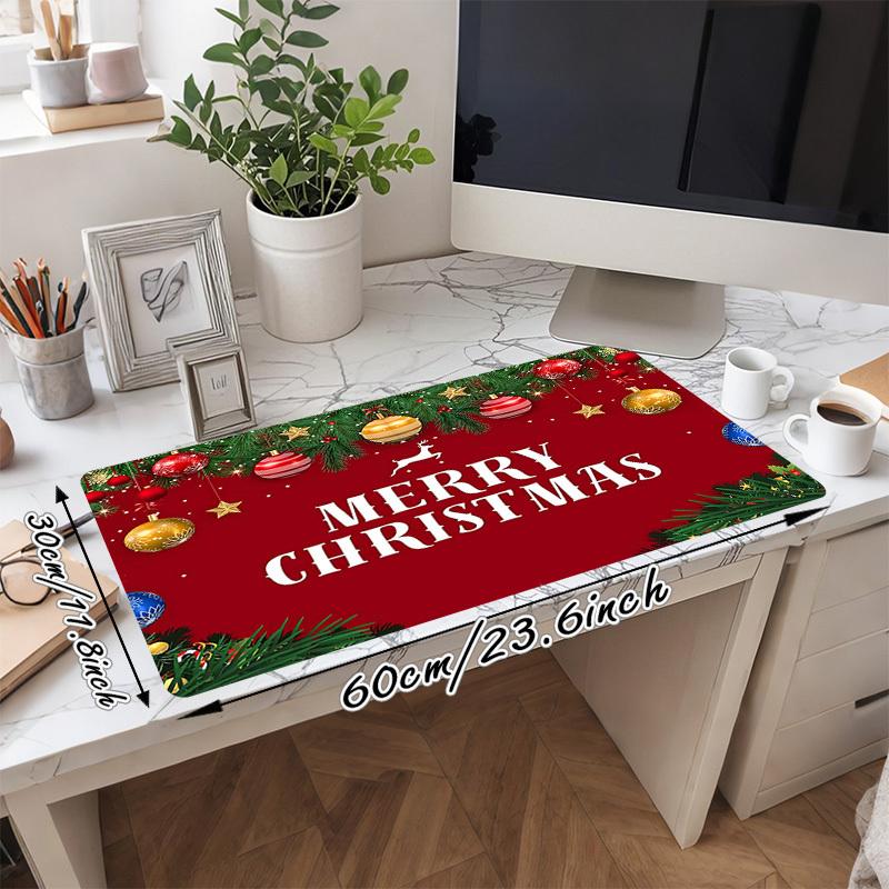 1PC Merry Christmas Oversized Mouse Pad - Non-Slip Rubber Base Perfect for Office School Esports Home Decor Desk Mat 177A