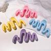 2023 Colorful Jelly Wave Hair Claw Hairpin Women Girls Fashion Design Korean Sweet Simple Irregular Hair Clip Headwear Wholesale