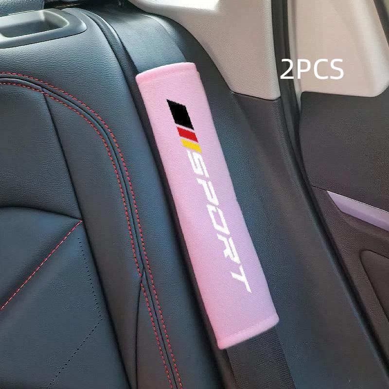 2Pcs Soft Comfortable Car Seat Belt Cushion Personalized Fashionable Pad Suitable For Most Cars Suvs Trucks Daily Use