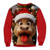 Weihnachtsdruck Lockerer Herren-Hoodie