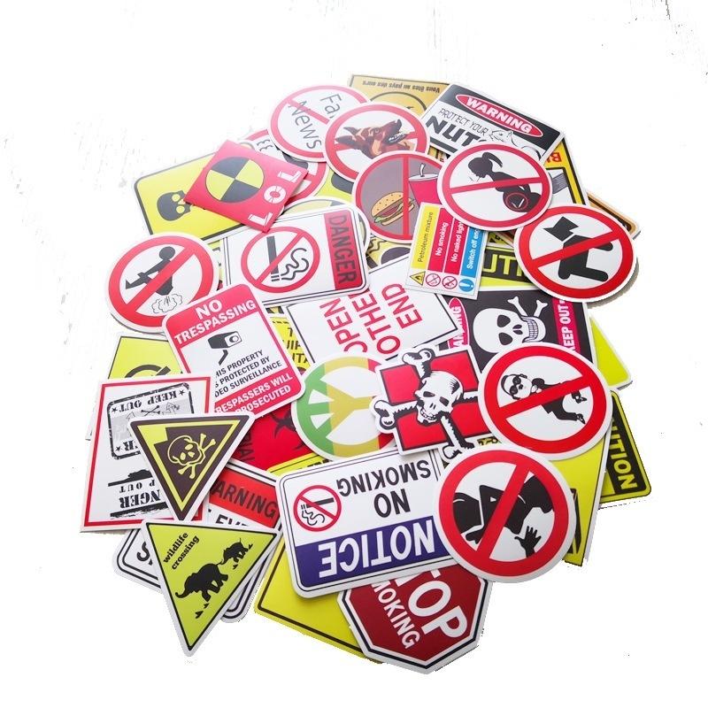 50 bucăți semne de avertizare autocolante impermeabile
