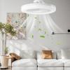 Smart Ceiling Fan with Remote Control Ceiling Fan with Lamp Bedroom Chandelier with Cooling Fan for Bedroom Living Room Lighting