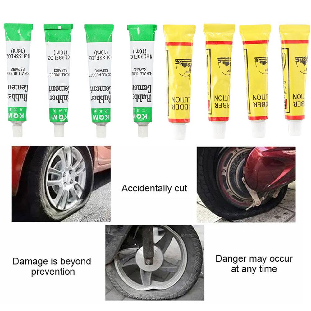 1/8pcs Car Motorcycle Bicycle Tire Repairing Glue Tyre Inner Tube Puncture Repair Tools Bike Trye Tire Patching Repair Glues