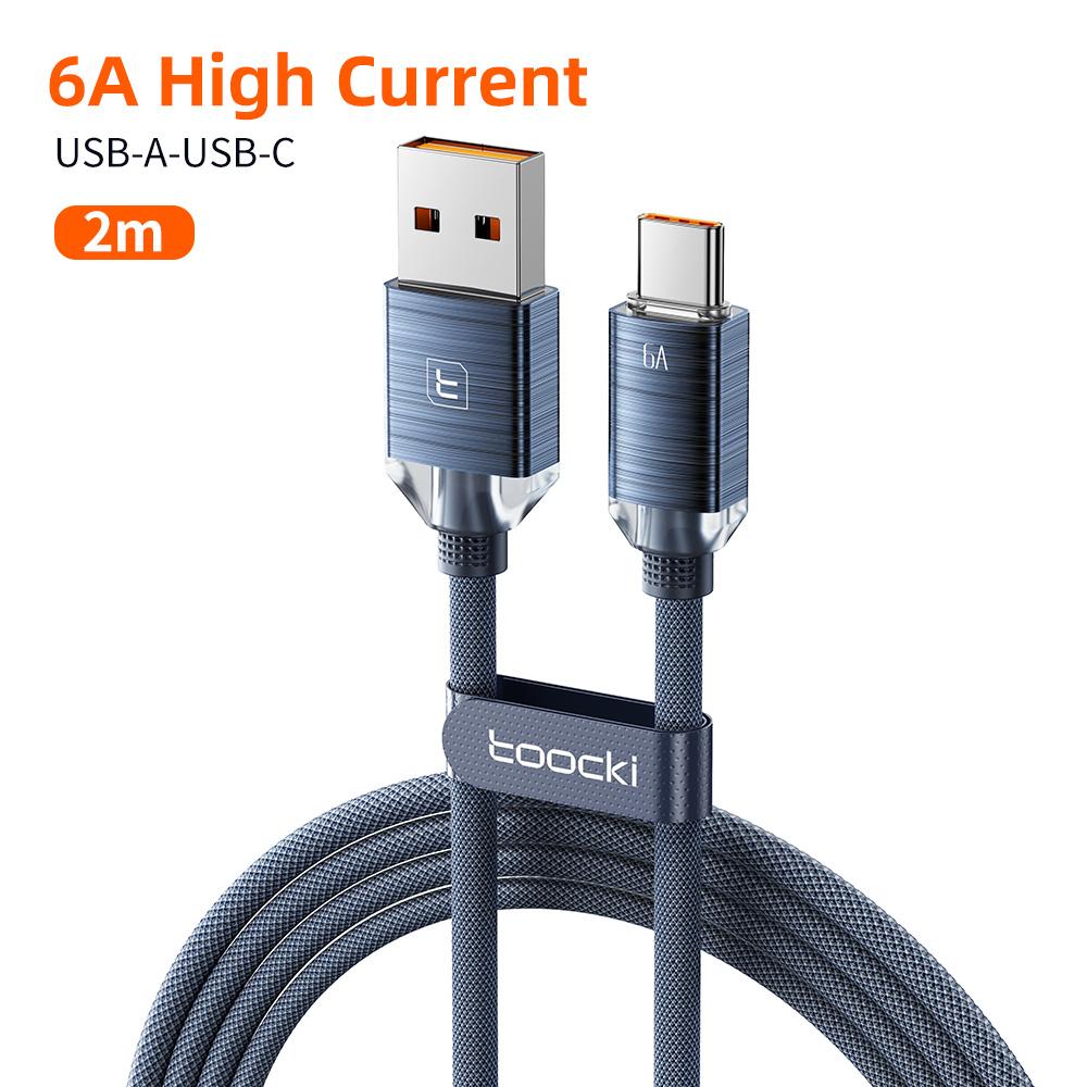 Toocki 6A USB Type C Cable Fast Charging Charger Cable USB A To Usb C For iPhone 15 Samsung Xiaomi Huawei Oppo Oneplus Data Cord