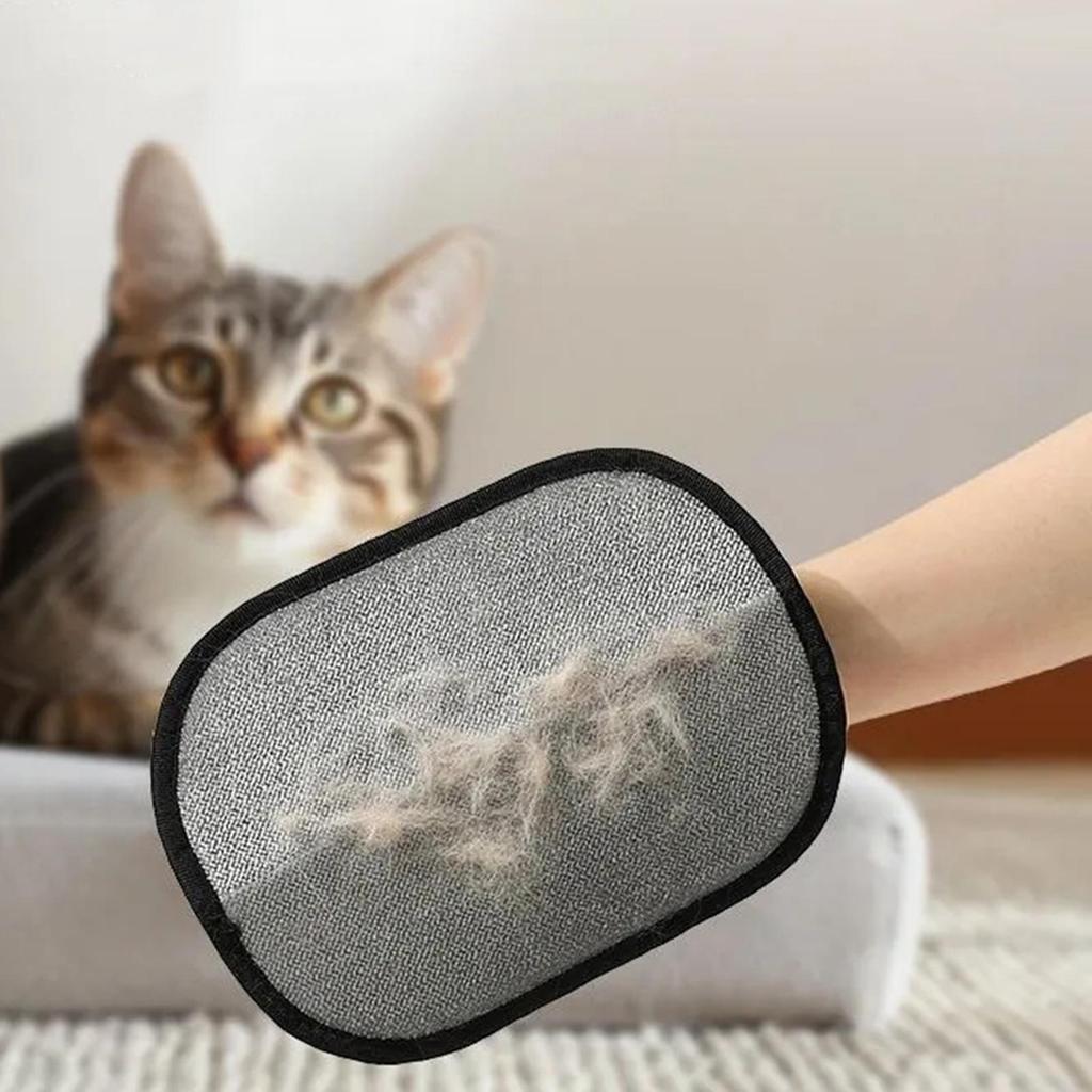 Pet Hair Cleaning Removal Gloves Static Hair Removal Gloves Black Washable Reusable Cat Grooming Gloves Cat Dog Hair Cleaning