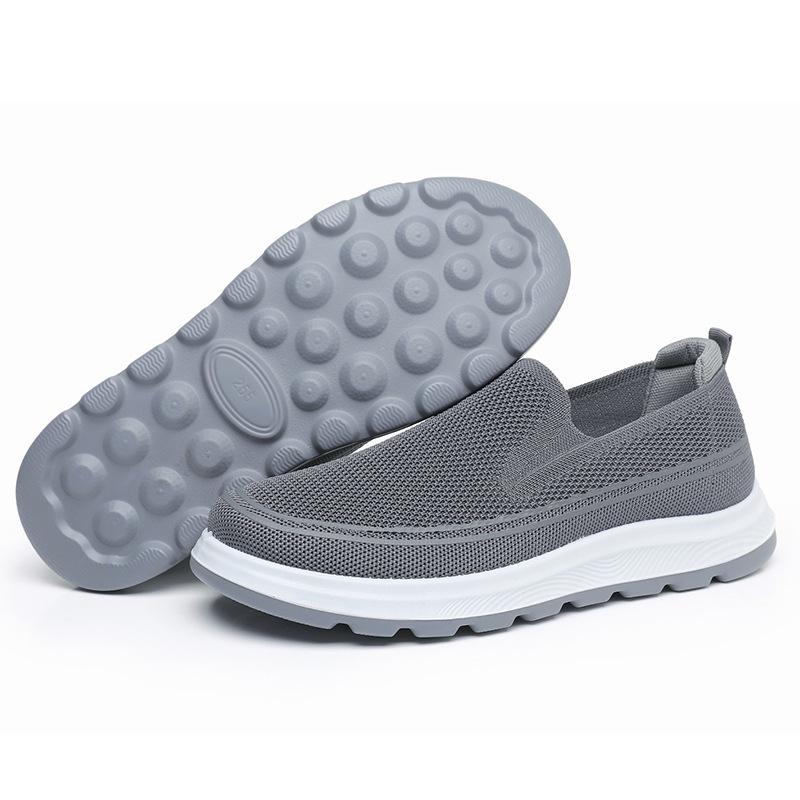 Casual Men'S Cloth Shoes Breathable Old Beijing Flat Heel One Foot Lazy Shoes Single Shoe