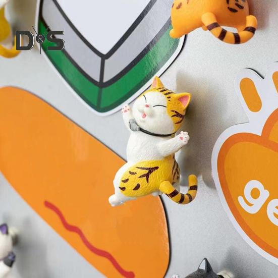 10 Buc. Autocolante Frigider Formă Pisică Desene Animate Autocolante Magnetice pentru Frigider Decorațiune Casă Suport Memo Multifuncțional