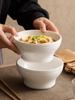 Noodle Bowl for Home Use: Stylish Nordic Design, Creative High-Footed Soup, and Large Rice Bowl