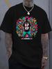 1pc Hip Hop Vibes Logo Print Round Neck Casual Summer Tee, Breathable Shirt for Daily Wear And Parties, Machine Washable