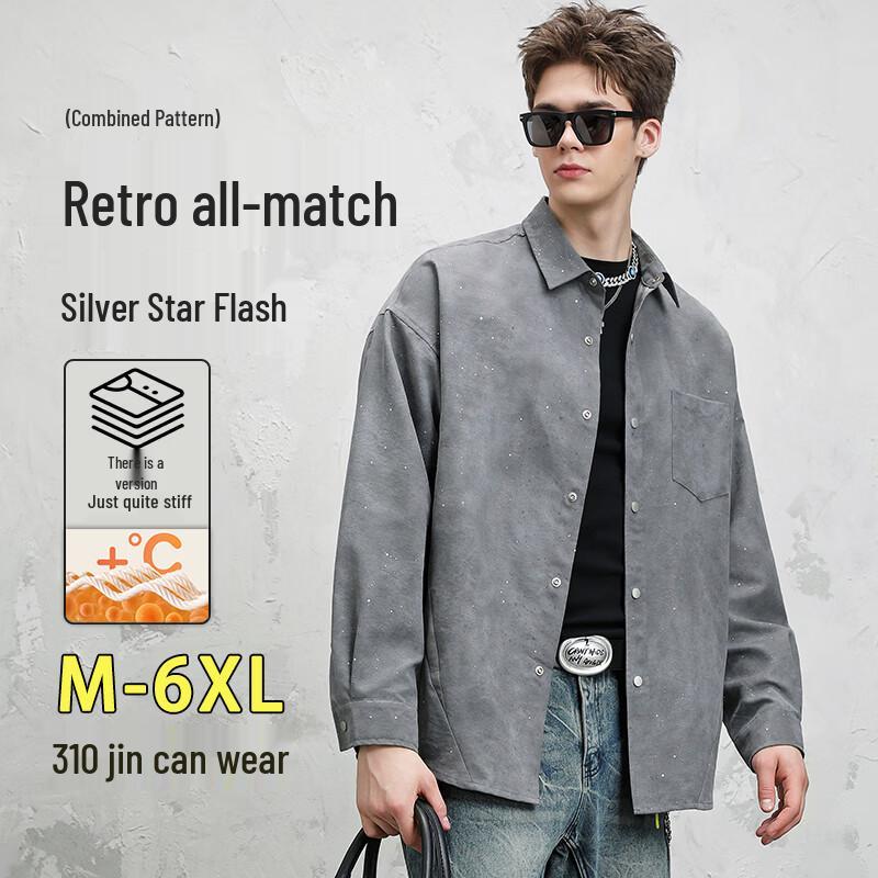 

Men s Trendy Plus Size Tie-Dye Long Sleeve Casual Shirt Jacket 3XL