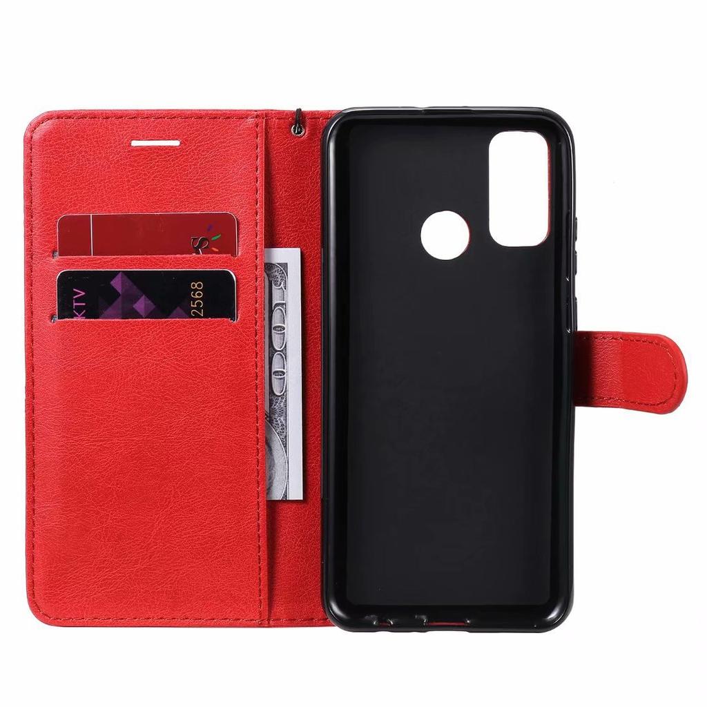 Applicable to iPhone12 mobile phone leather case, Samsung Note20 plus solid color leather pattern card holder protective case