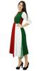 Bimba Womens Classic Mandarin Collar Shift TriColor Midi Summer Chic Dresses