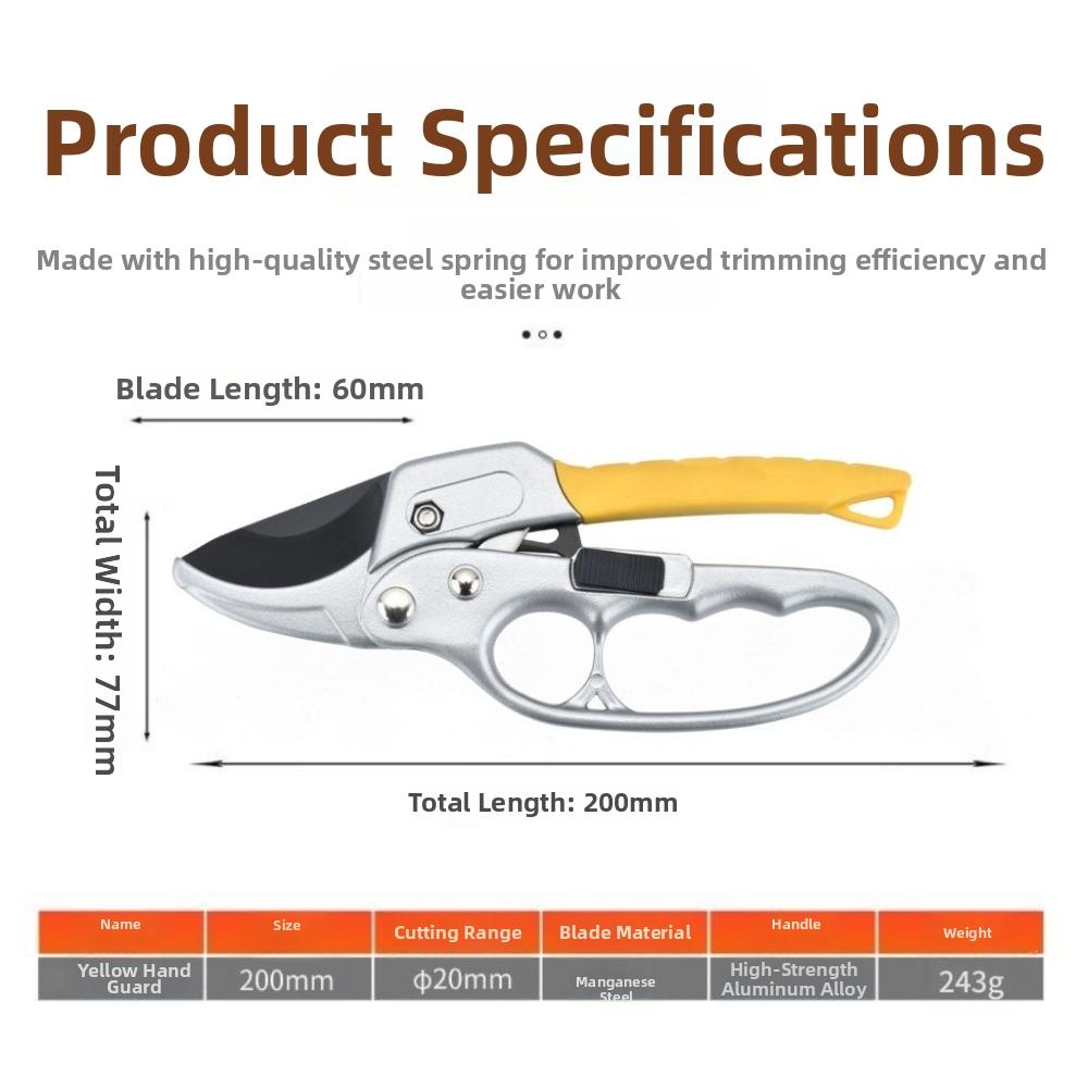 New SK5 Alloy Steel Pruning Shears Ergonomic Design Quick Cuts Garden Tools Anti-slip Handle Garden Clippers Garden Use