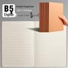 100-Page A5/B5 Black Cowhide Notebook for College Students