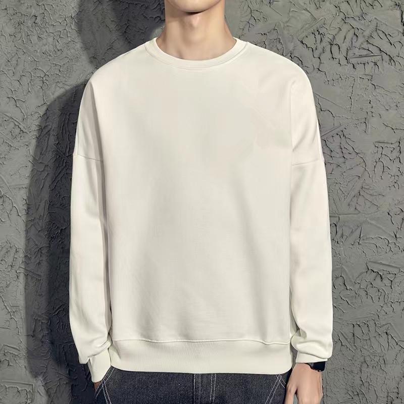 Men s Heavyweight Cotton Long-Sleeve Hoodie - Loose Fit, Plus Size, Japanese Style, Round Neck for Spring/Autumn XL
