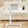 VASAGLE Mesa para Cama com Rodas, Mesa de Computador Móvel para Ficar em Pé, Tampo de 70 x 40 cm, Altura Ajustável, 2 Porta-Copos, Suporte para Telemóvel e Tablet