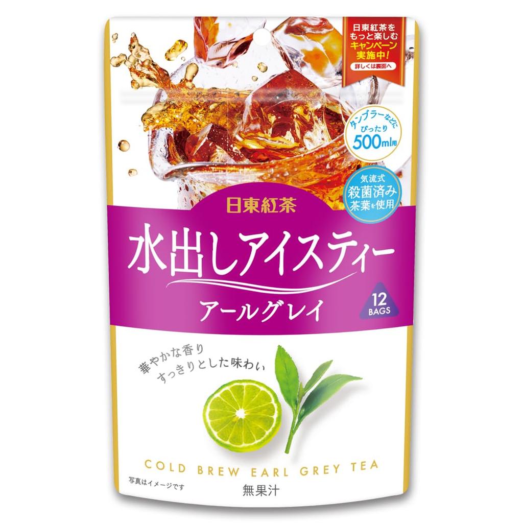 Nitto Tea Cold Brew Iced Earl 12 Sachets X 6 Bags Tea, Grey, TB,