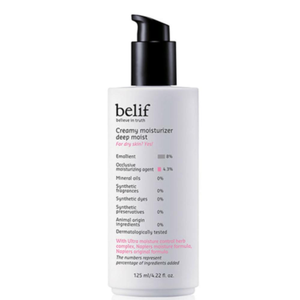 belif Creamy Moisture Deep Moist 125ml - Intensive Nourishing and Hydrating Emulsion for Very Dry Skin