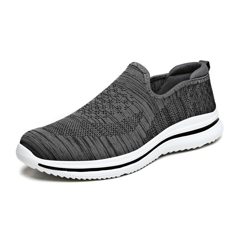 European and American men's large-size fly-woven outdoor casual running shoes, lazy sports shoes