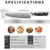 Professional Japanese Knives High Quality Damascus Steel Textured Kitchen Knives Sharp Meat Cutting Knives Chefs Santoku Knives