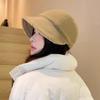 NEW Girls Baseball Cap Solid Color Keep Warm Lamb Wool Hats Windproof Thickened Lady Visors Cap Autumn Winter