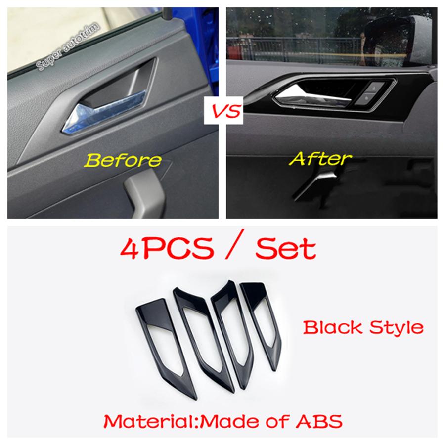Center Control Gear Shift Panel Inner Door Armrest Handle Cover Trim Black Fit For VW Volkswagen Polo  -  Accessories