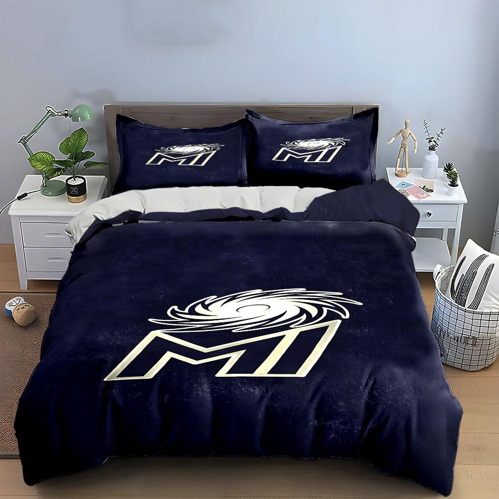 "Stylish MI Logo with Swirling Design" Print Bedding Set Duvet Cover Pillowcases (1* Duvet Cover 2* Pillowcases Do Not Include Comforter)