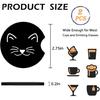 Car Coasters for Cup Holders,2 PCS Universal Non-Slip Black Leopard Print Car Coasters,2.75" Rubber Mat,Leopard Cars Accessories Cup Drink Holder