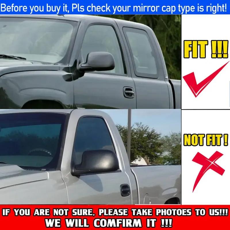 Für GMC Sierra Yukon Rückspiegel Chevrolet Suburban Silverado Tahoe Avalanche Aufkleber Seitenkappe Außengehäuse Zierleiste