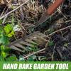 4/5/6/7 Teeth Carbon Steel Garden Hand Rake Farm Tool Weeding Scarifier Agricultural Nail Harrow Metal Harrow Garden WeedingTool