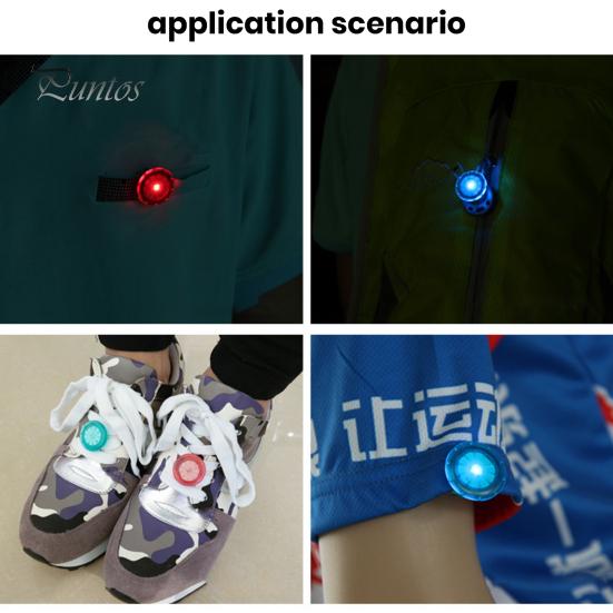 Luce da Corsa LED Clip per Zaino Lampada Super Luminosa ad Alti Lumen Alimentata a Batteria Luce di Avvertimento Lampeggiante per Sport all'Aria Aperta