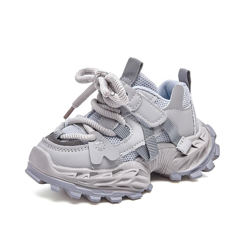 Kindersportschuhe mit weichen Sohlen, neues Herbstmodell, atmungsaktive Dad-Schuhe für Jungen aus Mesh, rutschfeste Laufschuhe für Mädchen, trendig
