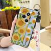 Silicone Soft case Phone Case For Redmi A4 5G Wrist Strap Ring Kickstand Flower Anti-dust Lanyard Phone Holder Durable