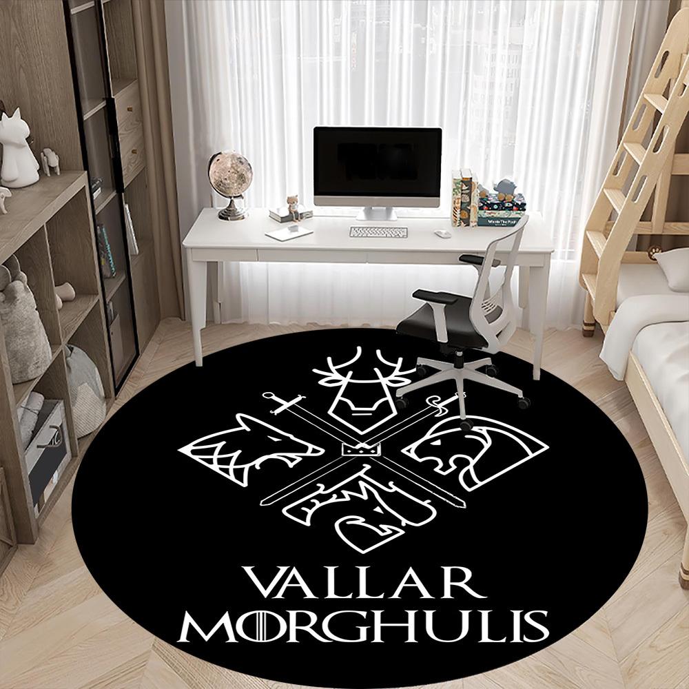 1pc Game of ThronesChair Carpet for Office, Non-slip, Soft and Durable Office Rug for Interior Decoration, Perfect for Office yy250925084 80cm by 80cm