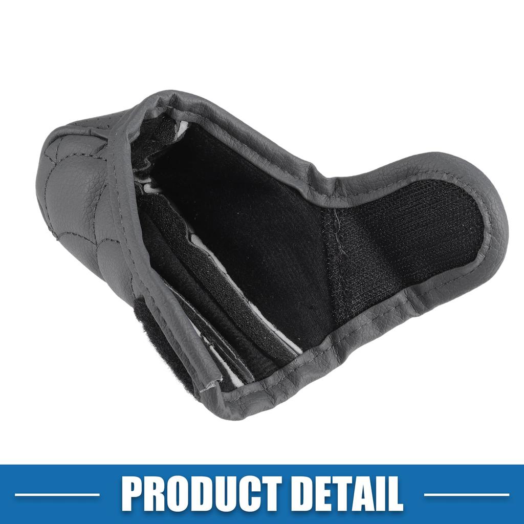 ABSOPRO, husă pentru schimbător de viteze auto, design respirabil, universală, pentru interior, schimbător de viteze, accesorii decorative din piele ecologică, gri