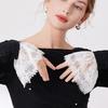 French Lace Arm Sleeves Wrist Cuffs Arm Covers Decorative Sleeves For Office Women Daily and Party Clothing Enhancer