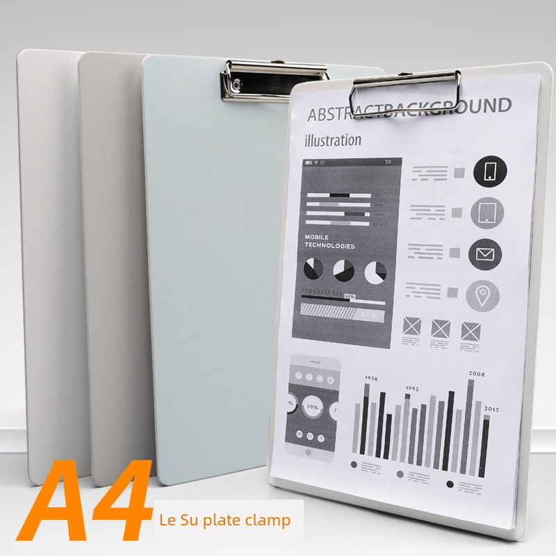 Writing Pad Test Papers for Students Writing Pad Clip Roll Flat Book Clip Paper Material File Ordering Office Supplies Menu Hard Board Pad Exam