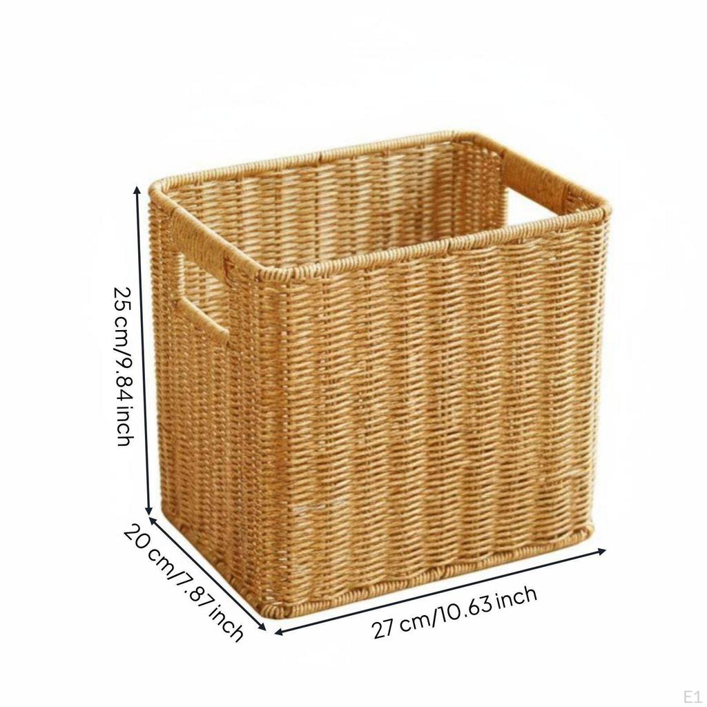 Woven Periodical Container Japanese and Aesthetic Rectangular SpaceSaving Design