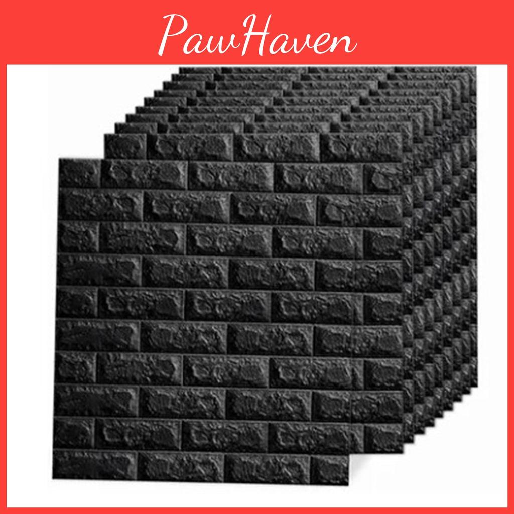 3d 10 Black Pcs Wallpaper Wall Sticker Waterproof Self Adhesive Peel And Stick Wallpaper 35x38cm