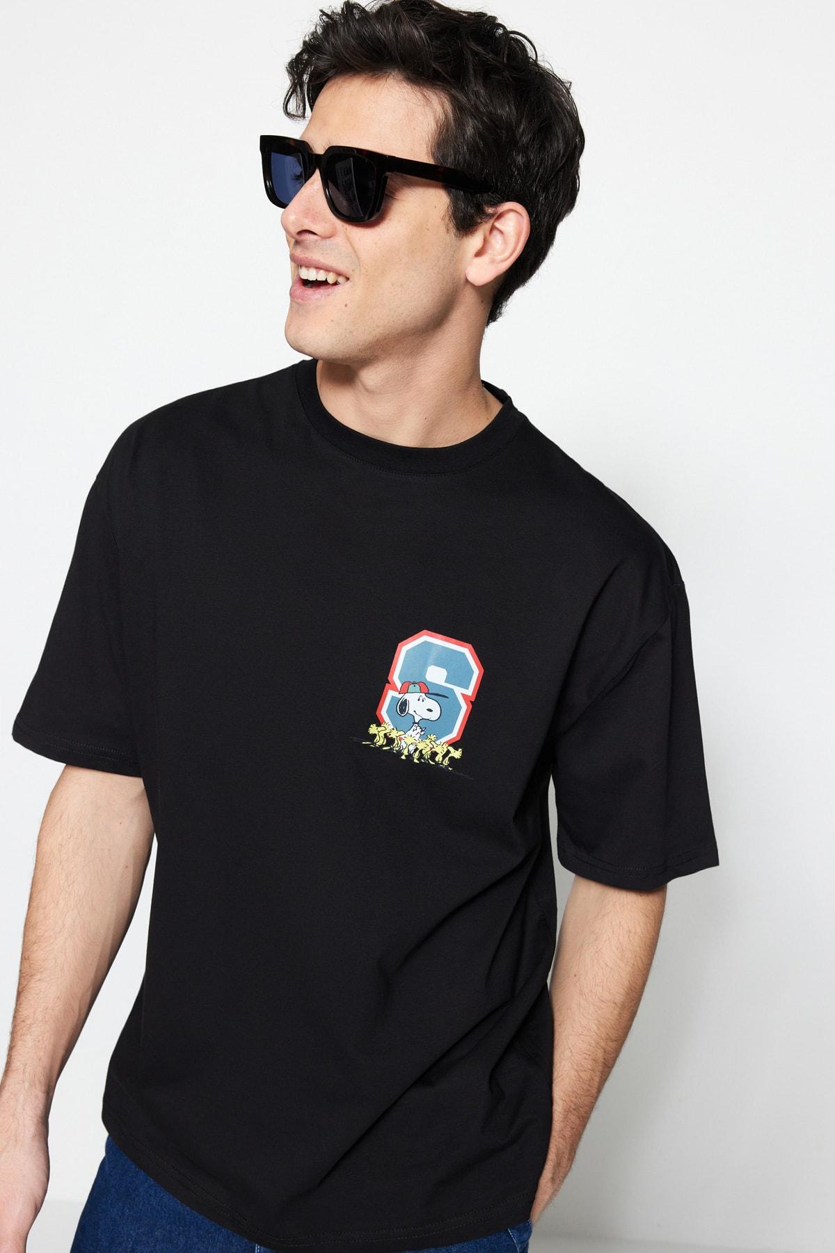 

Футболка - Черный - Свободный крой