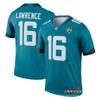Mens NFL Jacksonville Jaguars Travis Etienne Jr 1 Green White Jersey Short Sleeve V-Neck Cotton Blend Athletic Shirt Rugby