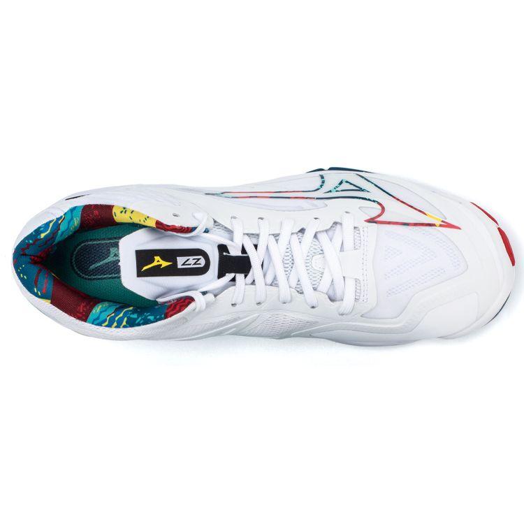 Mizuno Wave Lightning Z7 Mid Volleyball Training Shoes Unisex Sneakers White Blue V1GA225048