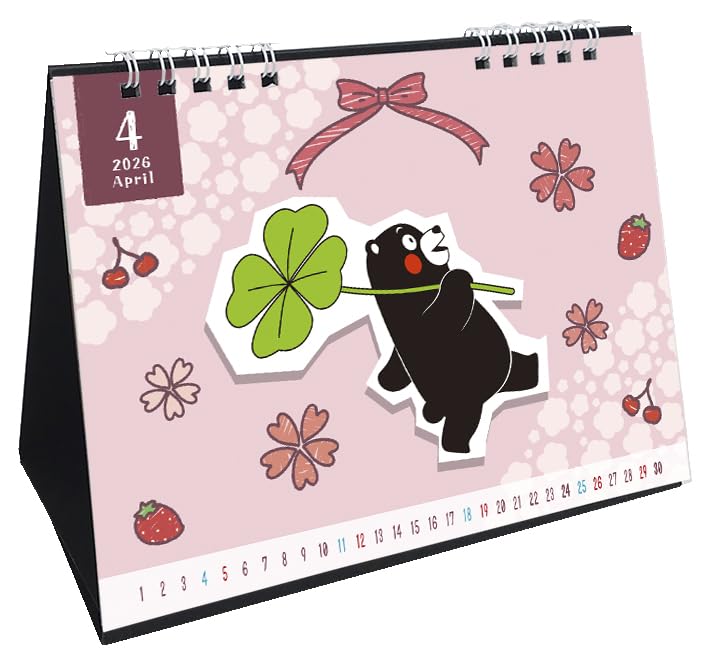 Kumamon Desk Calendar 2026 January Start