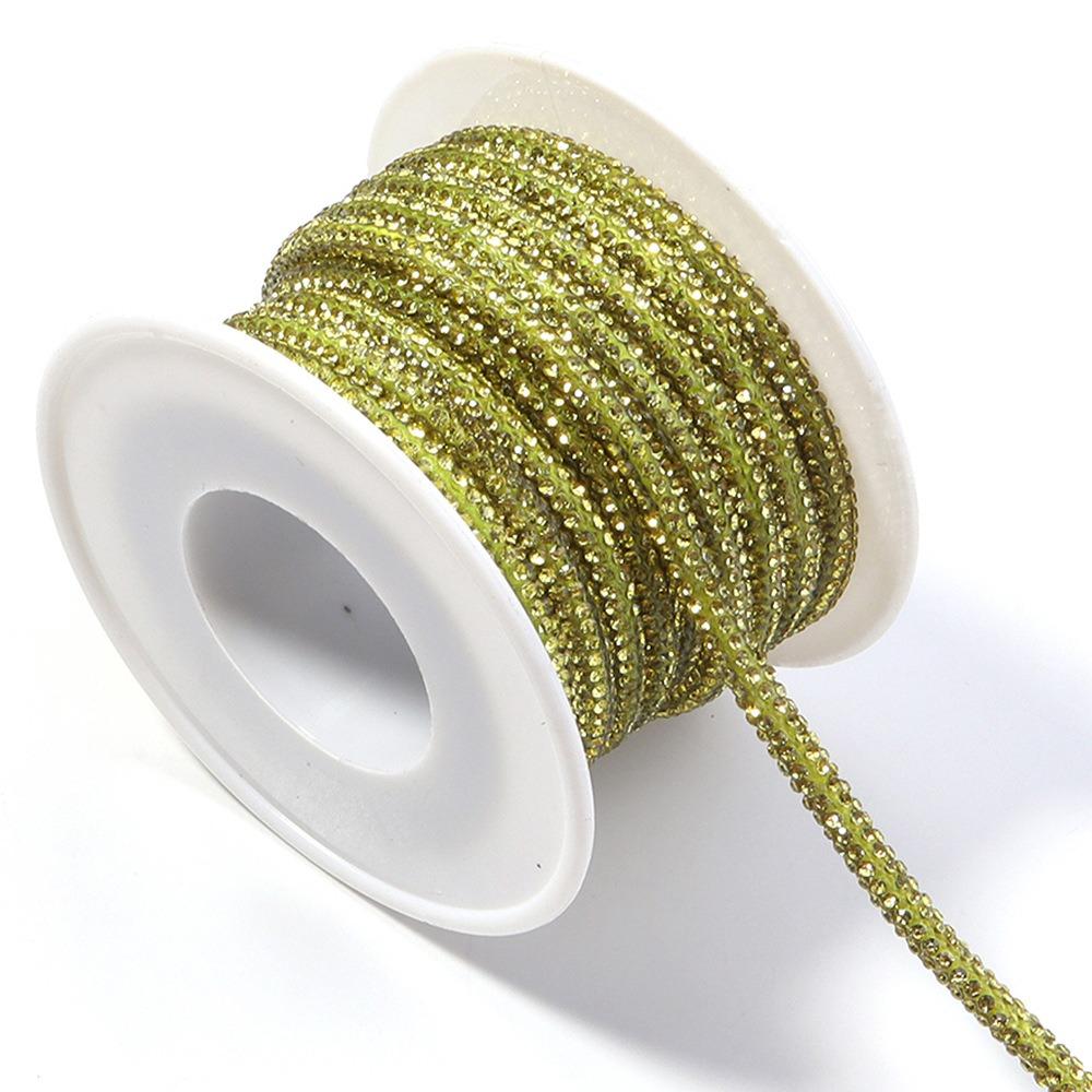 Multi-purpose Multi-Color Rhinestone Rope 5yards Length 4mm Width Diamond Rope Sparkling Rhinestone Cord Trim DIY Sewing