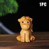 1/2Pcs Mini Wood Carving Chinese  Year Horse Ornaments Zodiac Statue Cute Horse Decor Office Desktop Decor Car Decoration