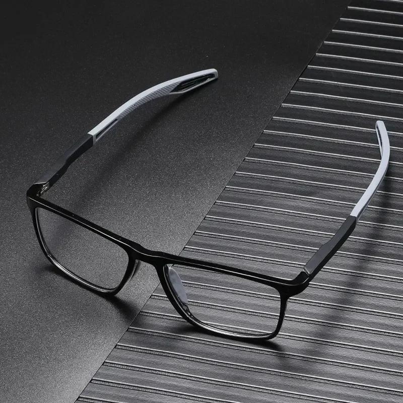 Men'S Ultralight Sports Reading Glasses Vintage Flexible Far-Sight Eyeglasses Unisex Hd Lens Anti-Blue Light Computer Eyeglasses
