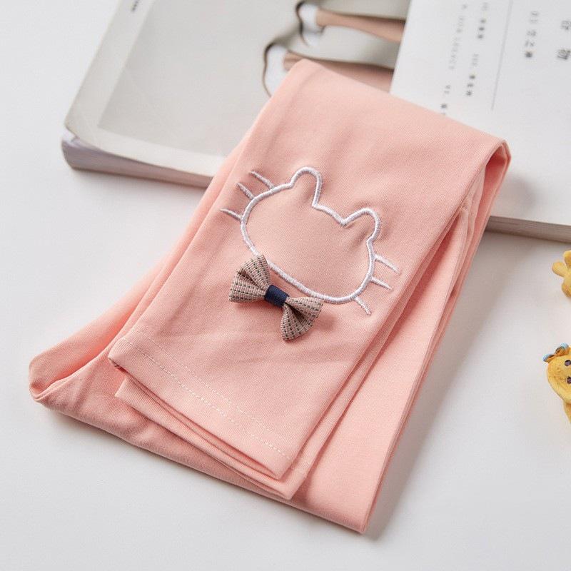 Trendy Girls' Cartoon Cropped Leggings for Spring & Autumn